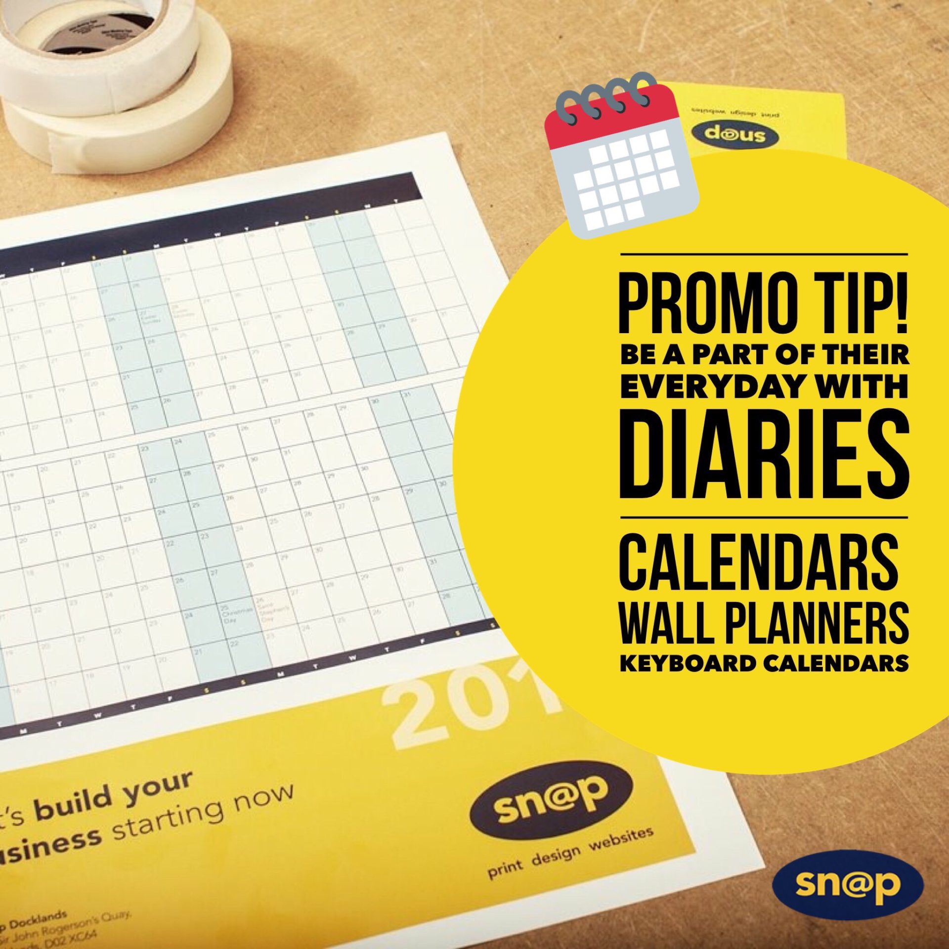 Branded Wall planners by Snap