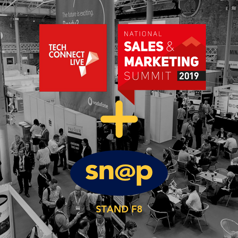 Snap exhibits at Tech Connect live and the Sales and Marketing summit - RDS dublin May 30th